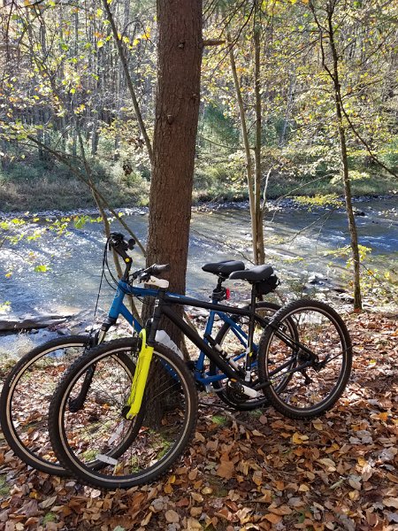 20171017_100707.jpg - Left the bikes and went to the stream with high hopes.  