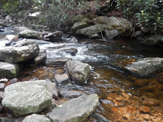 DSCN1439.jpg -                                Most all the fish I got came from the broken water and all were taken on dry flies.