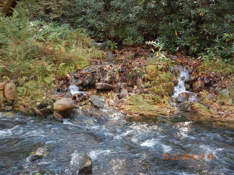 $HickoryRun037$.jpg - Water still flowing off the mountain into Hickory Run.