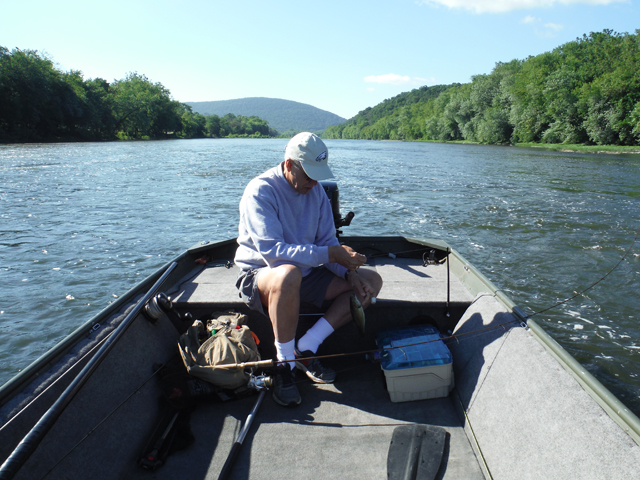 DSCF9412.jpg - Back to warm water fishing.  The day was beautiful except for a stiff breeze that kept up all day.