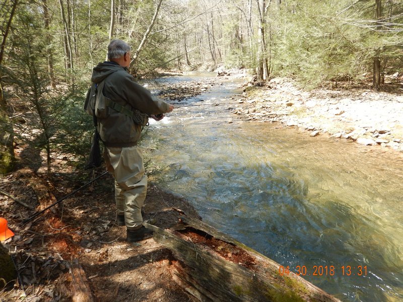 DSCN3131.jpg - Ed, fishing one of the more productive locations we hit.  Must have gotten a half dozen fish from this spot....not all trout though.